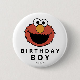 Sesame Street Elmo - First Birthday Button