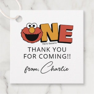 Sesame Street   Elmo - First Birthday Favour Tags