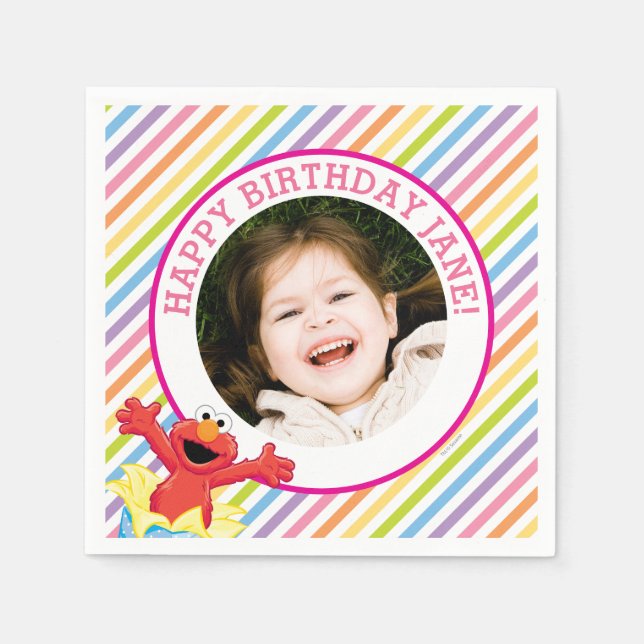 Sesame Street | Elmo Girl's Birthday Napkin (Front)