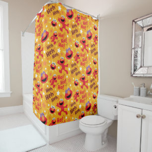 Sesame Street Elmo Ha! Ha! Ha! Pattern Shower Curtain