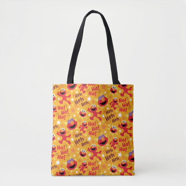 Sesame Street | Elmo Ha! Ha! Ha! Pattern Tote Bag (Front)