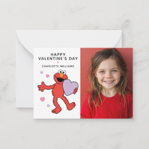 Sesame Street   Elmo Heart Photo Valentine Card