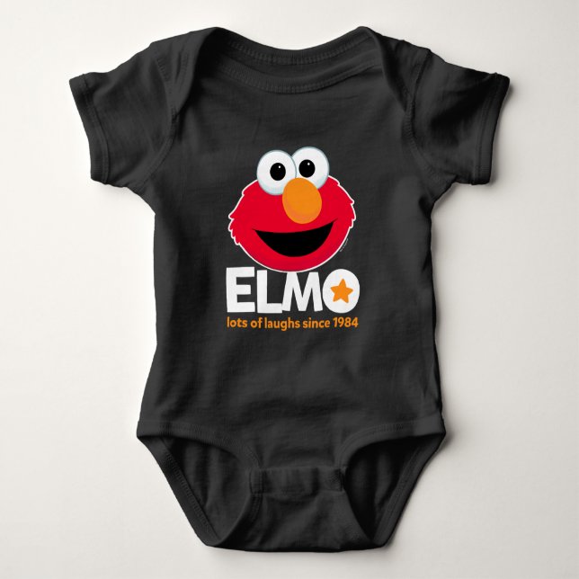 Sesame Street | Elmo Lots of Laughs Since 1984 Baby Bodysuit (Front)