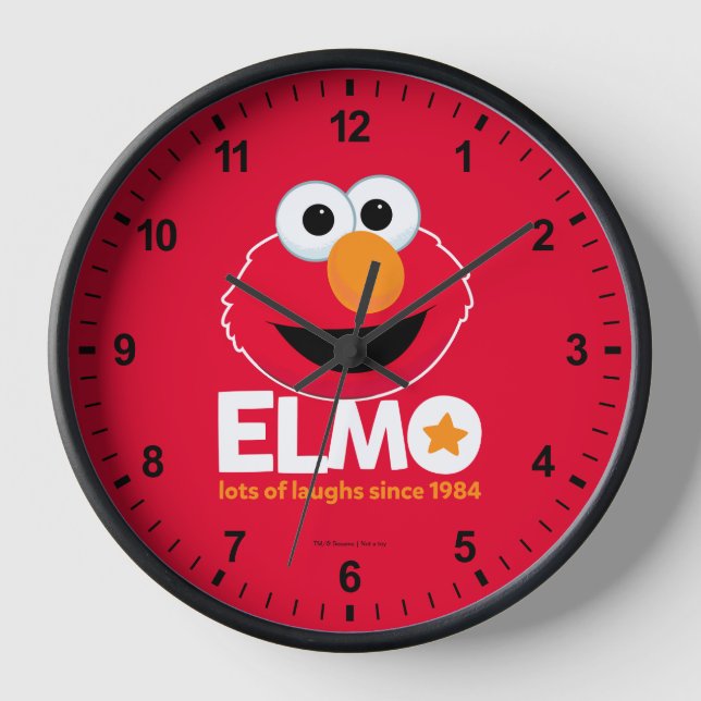 Sesame Street | Elmo Lots of Laughs Since 1984 Clock (Front)