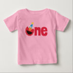 Sesame Street | Elmo - One First Birthday Baby T-Shirt<br><div class="desc">Celebrate your child's first birthday with this cute "one" Birthday shirt featuring Elmo!</div>