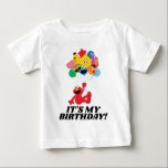 Sesame Street | Elmo & Pals Birthday Baby T-Shirt<br><div class="desc">Watch out Elmo,  don't lift off with those colourful balloons. Wait,  those are your old friends from Sesame Street. Big Bird,  Bert,  Cookie Monster and more! Why,  they're here to wish a very happy birthday to kids around the world with this cute design. Personalise by adding your custom text!</div>