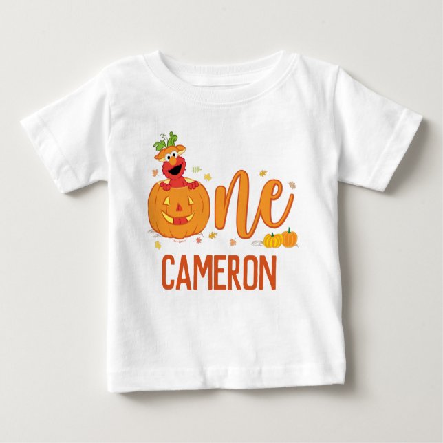 Sesame Street - Elmo | Pumpkin 1st Birthday Baby T-Shirt (Front)