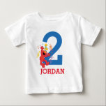 Sesame Street | Elmo - Rainbow 2nd Birthday Baby T-Shirt<br><div class="desc">Customise this cute t-shirt design brought to you by Sesame Street. Featuring a little red monster called Elmo, this is the perfect party t-shirt for the birthday boy or girl, for kids of all ages. He loves to dance, tickle and eat cake. Well that sounds perfect for a smash hit...</div>