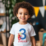 Sesame Street | Elmo - Rainbow 3rd Birthday Toddler T-Shirt<br><div class="desc">Customise this cute t-shirt design brought to you by Sesame Street. Featuring a little red monster called Elmo, this is the perfect party t-shirt for the birthday boy or girl, for kids of all ages. He loves to dance, tickle and eat cake. Well that sounds perfect for a smash hit...</div>