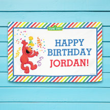 Sesame Street | Elmo - Rainbow Birthday Banner