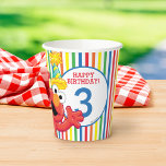 Sesame Street | Elmo - Rainbow Birthday Paper Cups<br><div class="desc">Elmo has arrived straight from Sesame Street to wish your child a happy birthday! The loveable monster loves to party and will add a fun splash of colour to your party decor. Against a rainbow of stripes, the cute little muppet dances and waves with a big smile across his furry...</div>