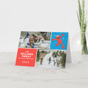 Sesame Street Elmo Snowflake Family Photo Card