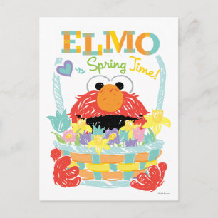 Sesame Street - Elmo   Spring Time Postcard