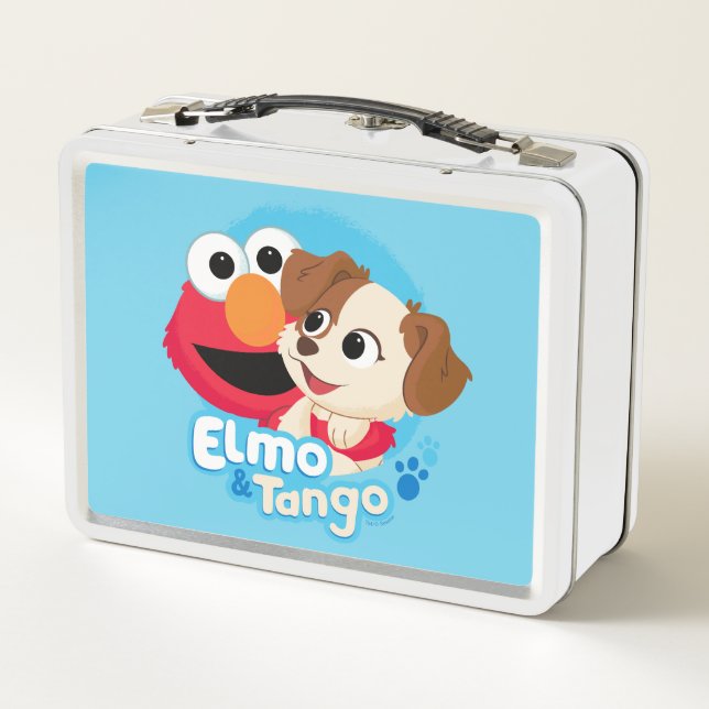 Sesame Street | Elmo & Tango Badge Metal Lunch Box (Back)