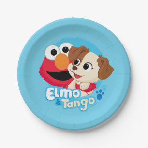 Sesame Street   Elmo & Tango Badge Paper Plate