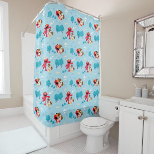 Sesame Street Elmo & Tango Pattern Shower Curtain