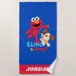 Sesame Street   Elmo & Tango Running Beach Towel
