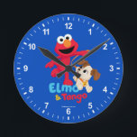 Sesame Street | Elmo & Tango Running Round Clock<br><div class="desc">Furry Friends Forever | Elmo and Tango run together in this cute graphic featuring their names!   © 2021 Sesame Workshop. www.sesamestreet.org</div>