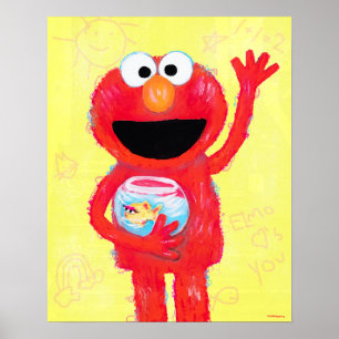 Sesame Street   Elmo with Goldfish Poster
