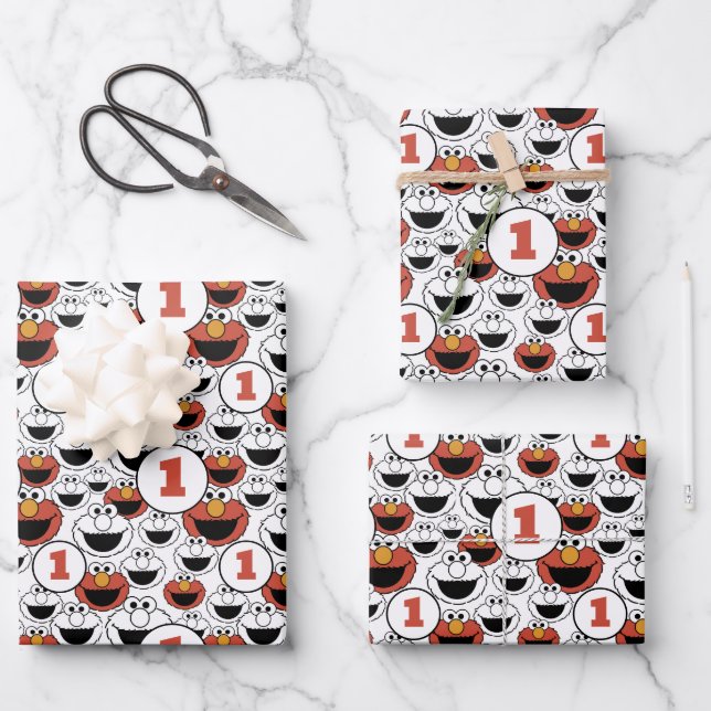 Sesame Street | Elmo Wrapping Paper Sheet (Front)