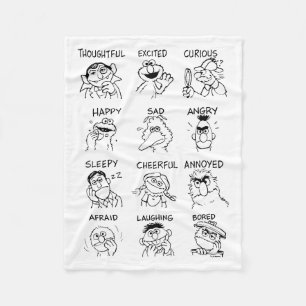 Sesame Street Emotions & Feelings Fleece Blanket