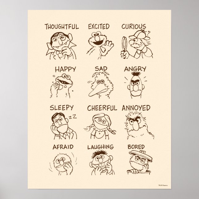 Sesame Street | Emotions & Feelings Poster (Front)