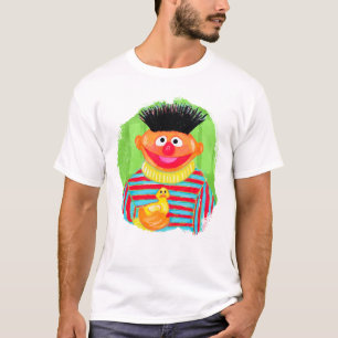 Sesame Street Ernie and Rubber Ducky Character Art T-Shirt