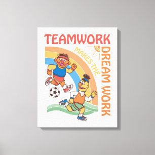 Sesame Street   Ernie & Bert Teamwork Canvas Print