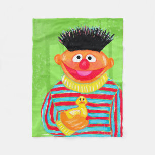 Sesame Street   Ernie with Rubber Duckie Fleece Blanket