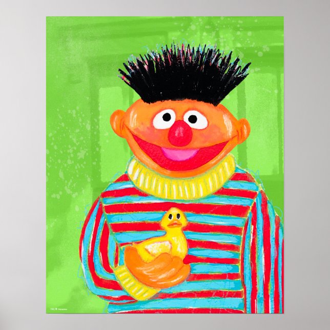 Sesame Street | Ernie with Rubber Duckie Poster (Front)