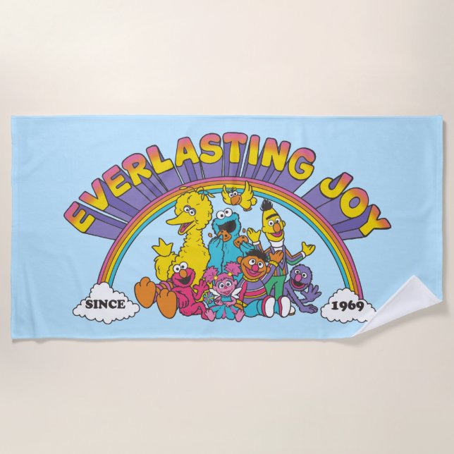 Sesame Street | Everlasting Joy Since 1969 Beach Towel (Front)