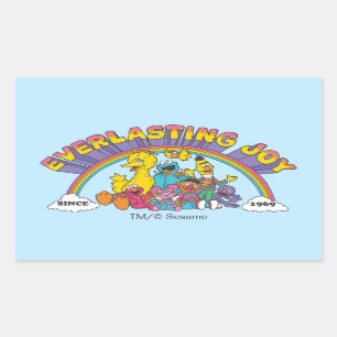 Sesame Street   Everlasting Joy Since 1969 Rectangular Sticker