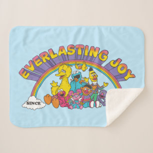 Sesame Street   Everlasting Joy Since 1969 Sherpa Blanket