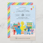 Sesame Street Friends Kids Birthday Invitation<br><div class="desc">Step right up and join the fun with our delightful Sesame Street birthday invitations! Featuring all your favourite characters—Elmo, Cookie Monster, Big Bird, Oscar the Grouch, Grover, and Abby Cadabby—these invitations are the perfect way to set the stage for an unforgettable celebration. Imagine the excitement on your child's face when...</div>