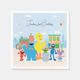 Sesame Street Friends Kids Birthday Napkin