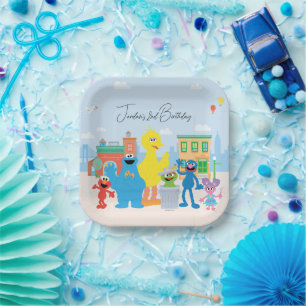 Sesame Street Friends Kids Birthday Paper Plate