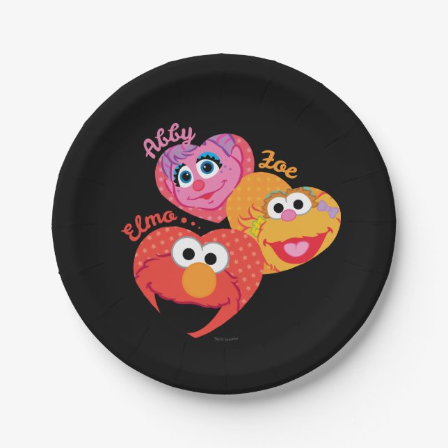 Sesame Street Friends Paper Plate (Front)