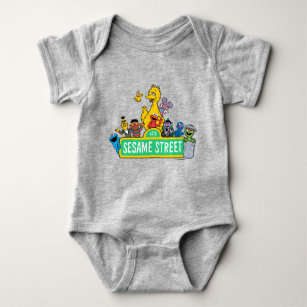 Sesame Street   Full Colour With Pals Baby Bodysuit