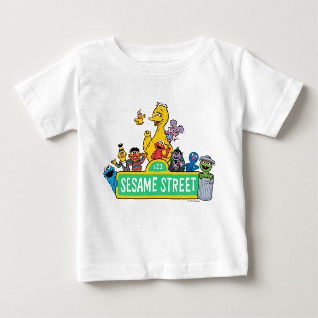 Sesame Street | Full Colour With Pals Baby T-Shirt (Front)