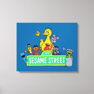 Sesame Street   Full Colour With Pals Canvas Print