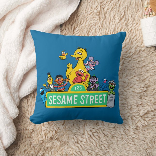 Sesame Street | Full Colour With Pals Cushion (Blanket)