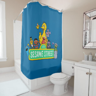 Sesame Street   Full Colour With Pals Shower Curtain