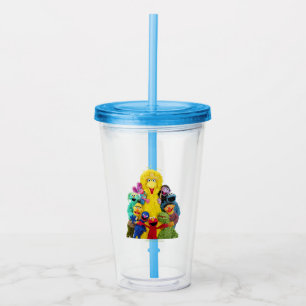 Sesame Street   Fun Colourful Pals Portrait Acrylic Tumbler