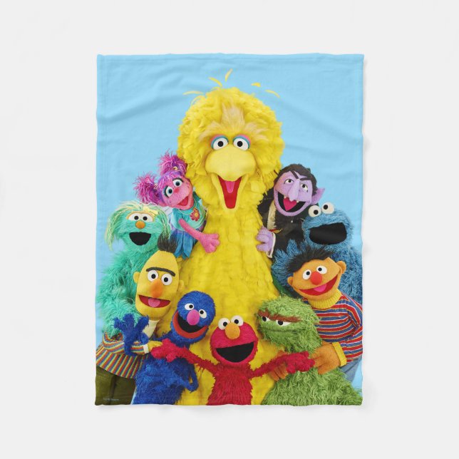 Sesame Street | Fun Colourful Pals Portrait Fleece Blanket (Front)