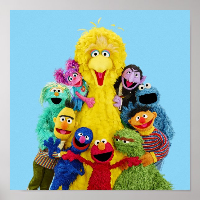 Sesame Street | Fun Colourful Pals Portrait Poster (Front)