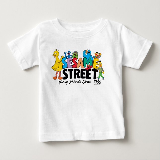 Sesame Street | Furry Friends Since 1969 Baby T-Shirt (Front)