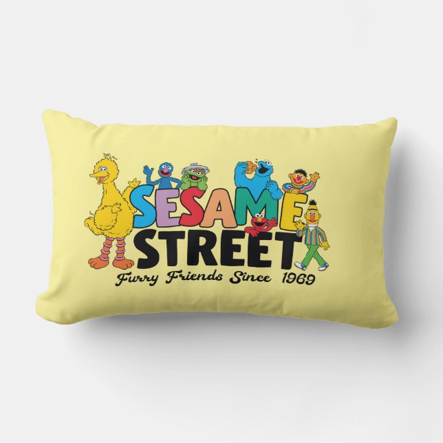 Sesame Street | Furry Friends Since 1969 Lumbar Cushion (Front)