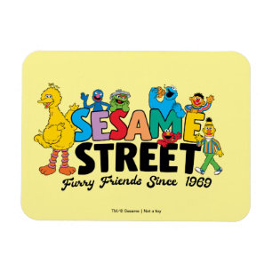 Sesame Street   Furry Friends Since 1969 Magnet