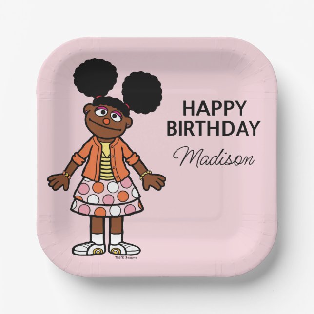 Sesame Street | Gabrielle Happy Birthday Paper Plate (Front)