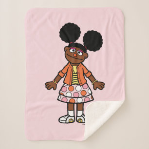Sesame Street Gabrielle Portrait Sherpa Blanket